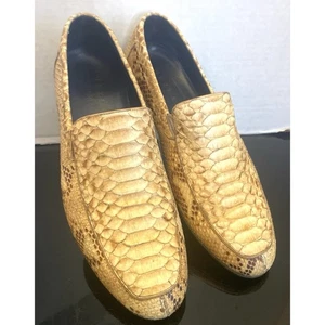 Mezlan Python Gold Halbschuhe Herren Gold Größe 9,5M - Bild 1 von 14