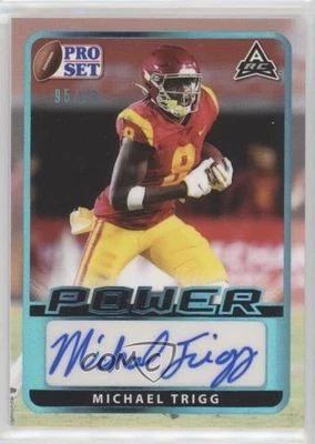 2021 Leaf Pro Set Power Base Platinum Spectrum Foil /99 Michael Trigg Auto - Image 1 of 2