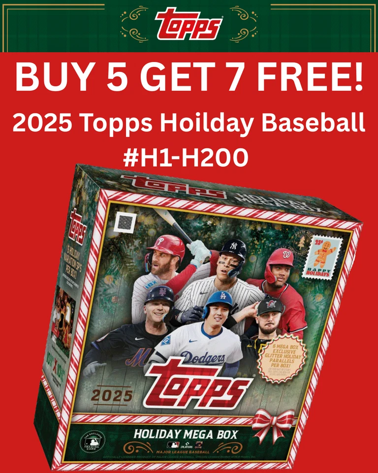 2025 Topps Holiday Baseball BASE #H1-H200 You Pick & Complete Your Set! - Image 1 of 1