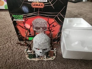 2003 Lemax Spooky Town Skull Archway Arcade Avec W/box Resin Halloween Villa - Picture 1 of 6