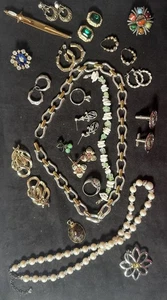 Lote Joyería De Colección Más Sin Firmar, Sarah Coventry Piedras Semipreciosas MOP Imitación - Imagen 1 de 16