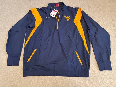 RARE Nike Team West Virginia Mountaineers NikeFit Storm Wind Jacket Men's L NWT - Image 1 of 4