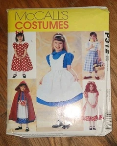McCall's Costumes P312 Kids 3-8 Storybook Minnie Dorothy Alice Red Riding Uncut - Picture 1 of 3