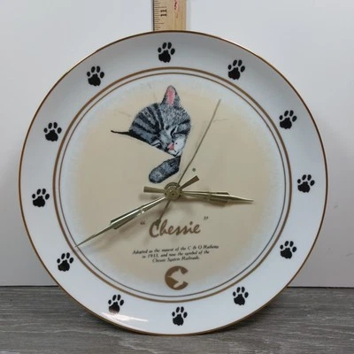 De colección C&O R.R. Chessie 10” Plato de Cena Reloj Chesapeake y Ohio RR Borde Dorado EE. UU. Foto 1 de 4