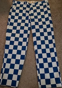 Loudmouth Herren blau weiß kariert Golfhose Gr. 40X30  - Bild 1 von 13