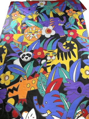 VTG 90s Viva La Wombat Australia Comforter Bedspread Wild Animals Full 90x77 - Image 1 of 4