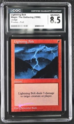 Lightning Bolt (CGC NM/MINT+ 8.5) - Foil - MTG Judge Promos - RareCo - Image 1 of 3