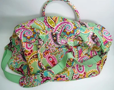 Vera Bradley Duffle Bag, Tutti Frutti Mint Green Paisley, Over Night Duffle Bag - Image 1 of 4