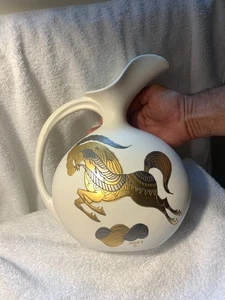 Vintage Sascha Brastoff handbemalter Pferd Ross Krug signiert Karaffe MCM 11" - Bild 1 von 22