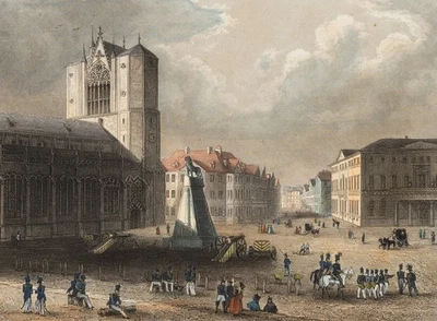 Burgplatz in Braunschweig, Sst. Biedermeier Stadtbilder Unbekannt (19.Jhd) - Bild 1 von 4