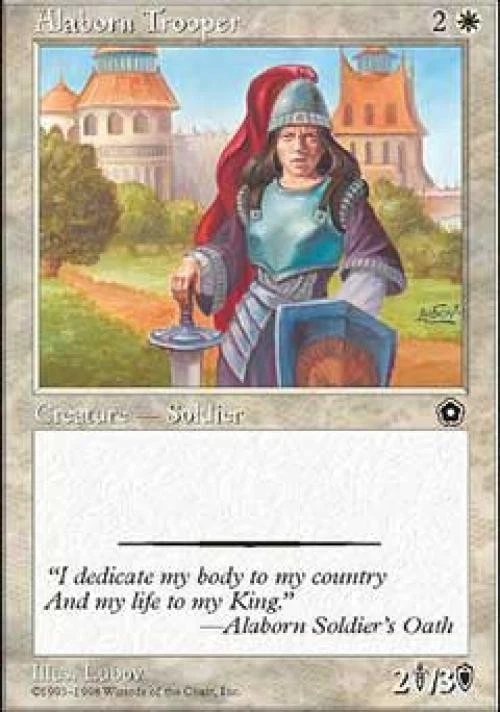 Alaborn Trooper - Light Play MTG Portal Second Age - Image 1 of 1