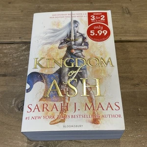 Kingdom of Ash by Sarah J. Maas Paperback (2018) White Cover OOP - Picture 1 of 14