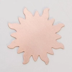Paquete de 6 Sunburst 1 1/4" 24ga en blanco de cobre - Imagen 1 de 1