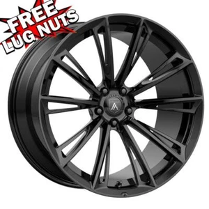 20 inch 20x9 ASANTI ABL30 CORONA GLOSS BLACK wheels rims 5x115 +15 - Picture 1 of 1