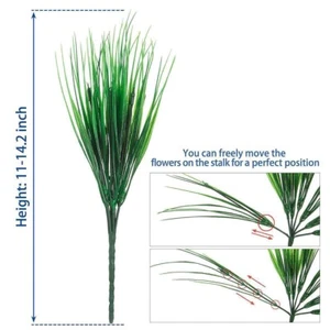 6Bundles Artificial Wheat Fake Tall Grass Outdoor Plants Greenery Flowers Leaves - Picture 1 of 8