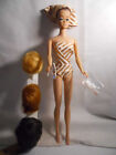 FASHION QUEEN BARBIE Doll #870 1964 3 Wigs Stand Sunglasses WhiteOT shoes Japan2