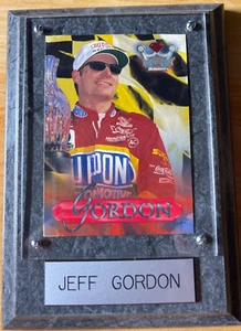 Schöne alte Sporttafeln Jeff Gordon Dupont Plakette mit Karte - Bild 1 von 3