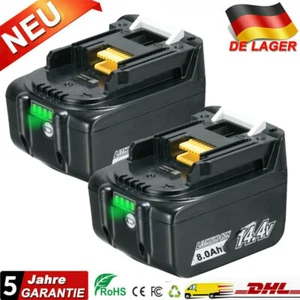 2PACK 14.4V BL1430 BL1415 Akku für Makita 14.4 Volt BL1440 BL1450 197615-3 8,0Ah - Bild 1 von 12