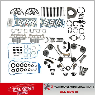 Timing Chain Kit w/Head Gasket Set For 09-16 Chevrolet GMC Buick Cadillac 3.6L — 第 1/4 张图片