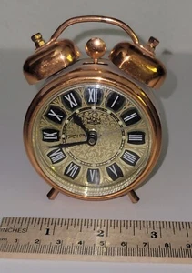 Vintage Small Copper Alarm Clock As/Is - Picture 1 of 3