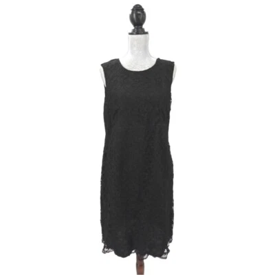 Mimi Maternity Dress Women L Black Lace Sleeveless Keyhole Tie Back Event Dressy - Image 1 of 4