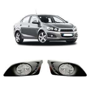 For 2012-2016 Chevy Sonic / Aveo Front Bumper Fog Lights Kit w/ Bulbs Covers