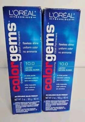 Color de cabello semipermanente L'Oreal Color Gems 10,0 rubio natural más claro 2, oz  Foto 1 de 3