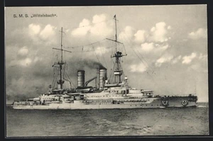 AK S. M. S. Wittelsbach in Fahrt - Imagen 1 de 2