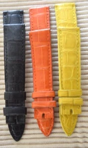 Authentic Franck Muller Ladies Crocodile 12-14mm Watch Band Yellow,Orange,Black - Picture 1 of 14