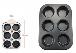 Molde Para Hornear Antiadherente De 6 Muffins Cupcakes Dulces Flan 59958 DFH - Imagen 1 de 1