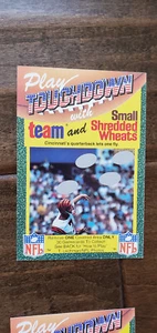 1989 TOUCHDOWN UK ENGLAND NFL CARD BENGALS QUATERBACK BOOMER ESIASON MARYLAND  - Picture 1 of 1