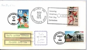 #3306 DAFFY DUCK,#3090 RURAL FREE DELIVERY, BROOKFIELD IL FD-LPEX STA NAKANO FDC - Picture 1 of 1