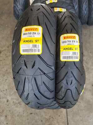 Coppia 120/70 ZR17 58W 180/55 ZR17 73W PIRELLI ANGEL ST DOT2025