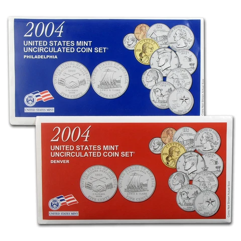 2004 United States US Mint 22 Coin P & D Uncirculated Coin Set Westward Journey Cover