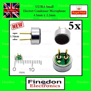 5x ULTRA Small Electret Omni Directional Microphone MIC Element Condenser - Picture 1 of 6