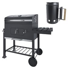 Barbecue BBQ grill a carbonella con coperchio termometro e ciminiera in omaggio