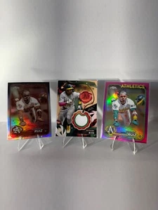 2024 Topps Holiday - Relics #RC-ER Esteury Ruiz (MEM) gioco indossato patch rosa seppia - Foto 1 di 7