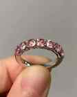 1Ct Cushion Cut Lab Created Pink Sapphire Engagement Ring 14K White Gold Plated