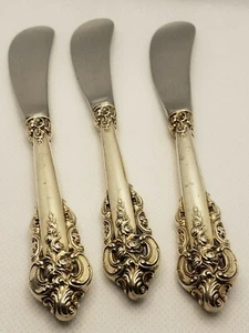 1x Wallace Sterling Silver Butter Knife Grande Baroque Knives Lot Antique 925 - Picture 1 of 4