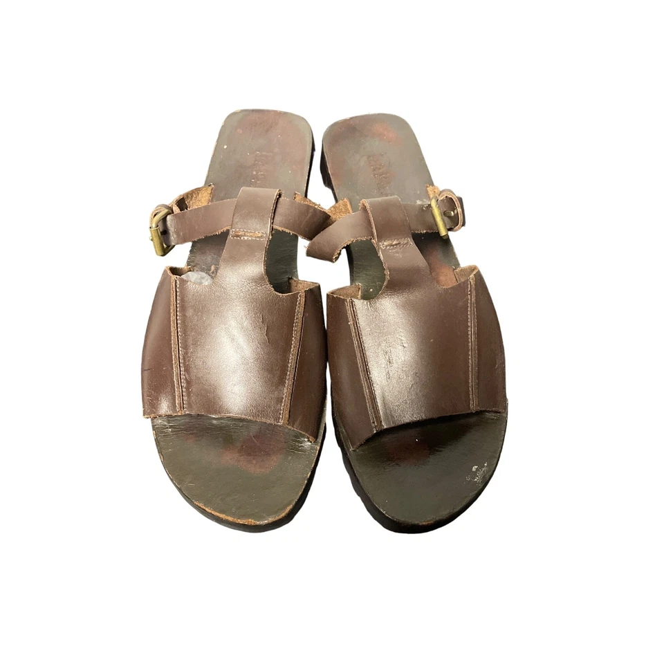 Lauren By Ralph Lauren Mujer Marrón Cuero Toboganes Talla 10 SKU 1985 Foto 1 de 4