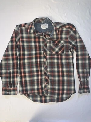 Volcom Workwear Flannel Shirt Long Sleeve Plaid Small Red White Black - Image 1 of 4