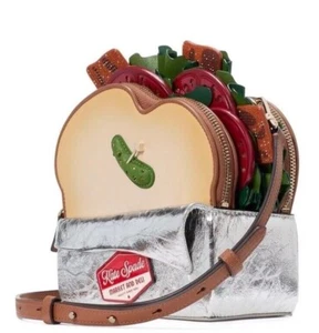💚 KATE SPADE Glamwich 3d Sandwich Bandolera Novedad Cartera Bolso de Mano Nuevo con Etiquetas - Imagen 1 de 5