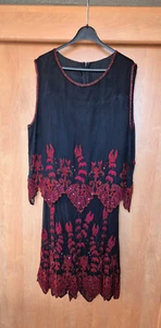 Damenkleid zweiteilig Elegance Paris Gr.46 mit Pailetten und Perlen bestickt - Bild 1 von 5