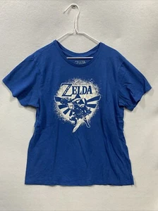 The Legend Of Zelda Mens Size 2XL Blue Logo T Shirt - Picture 1 of 6