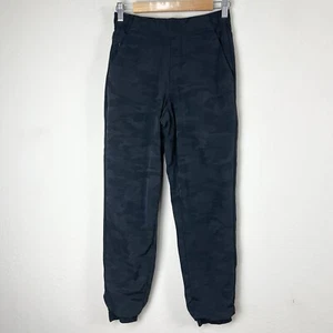 Athleta Hose Brooklyn strukturiert gefüttert Jogger schwarz Camouflage Activewear Gr. 2 - Bild 1 von 13