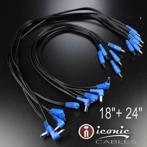 Paquete de 10 cables de conexión de alimentación de pedal de efectos de CC cables pedal 5,5 mm / 2,1 mm 18AWG - Imagen 1 de 6
