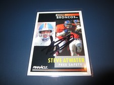 Steve Atwater signed card. HOF. Denver Broncos