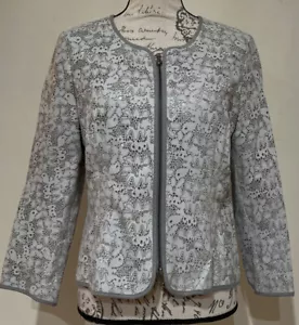 Elaine Kim Cut Out Leather Jacket Size 8 - Picture 1 of 12