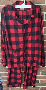 RED BLACK PLAID CHECK PAJAMAS XL 14 Kids Buffalo PJs Christmas Wondershop Target - Picture 1 of 14