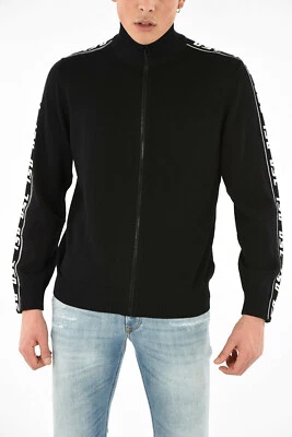 Diesel DSL 750 Men K-KER-A Black Full Zip Mock Neck Cardigan Sweater NWT XL $198 - Image 1 of 4